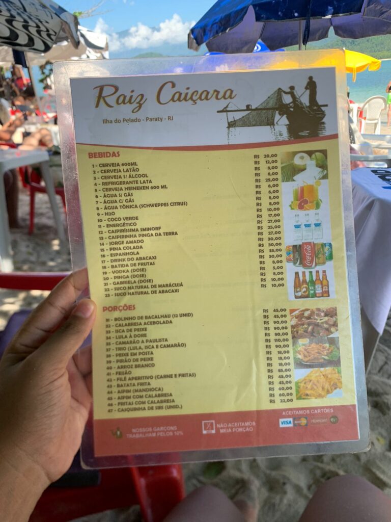 Cardápio Raiz Caiçara