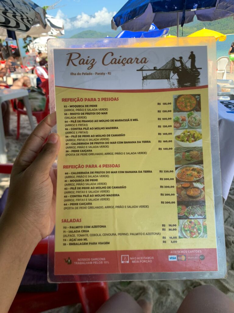 Cardápio Raiz Caiçara