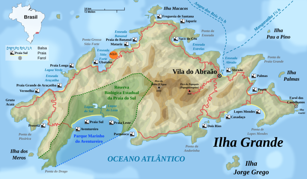 Mapa de Ilha Grande/RJ